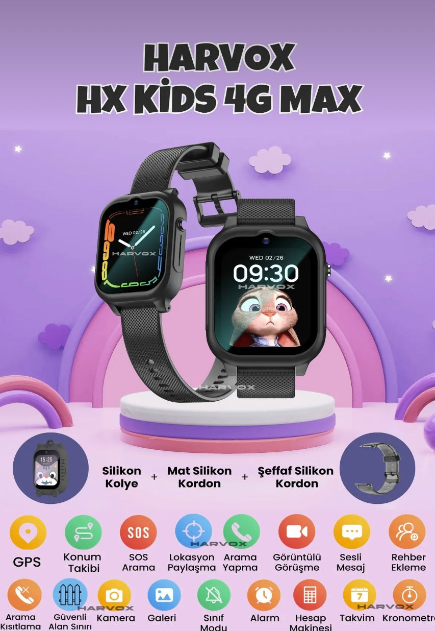 Harvox Hx Kids 4G Max Akıllı Çocuk Saati