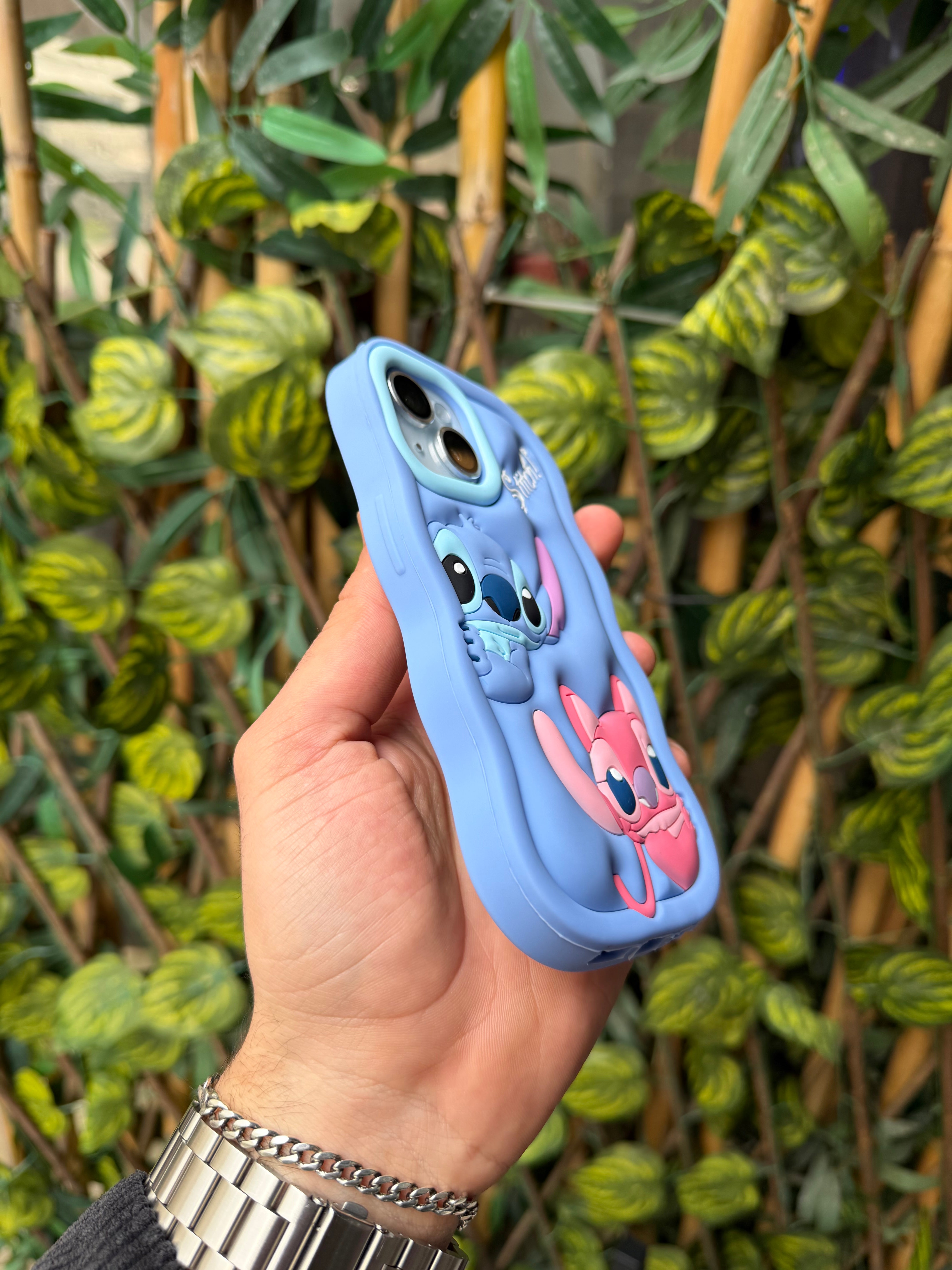 Stitch Kılıf Mavi Esnek Silikon