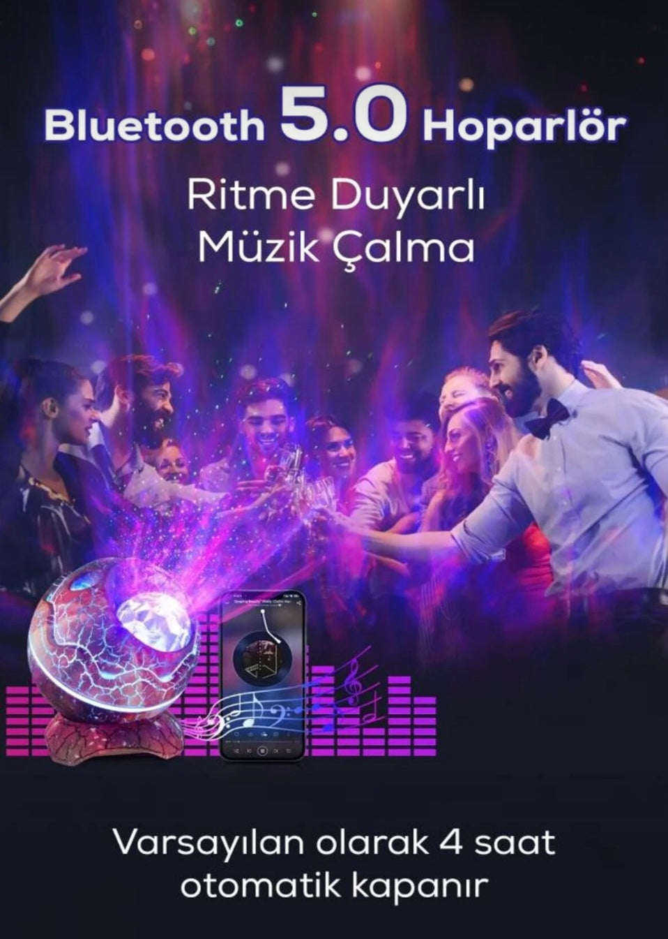 Dinazor Yumurtası Tasarımlı Bluetooth Hoparlör & Projektör