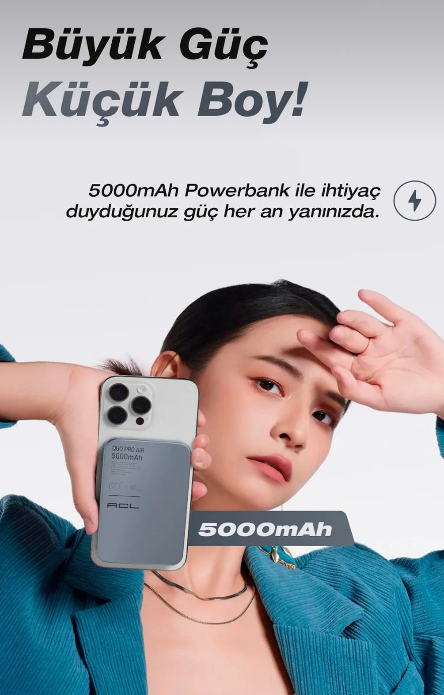 15 W SÜPER GÜÇ 5.000 MAH Taşınabilir Magsafe Powerbank