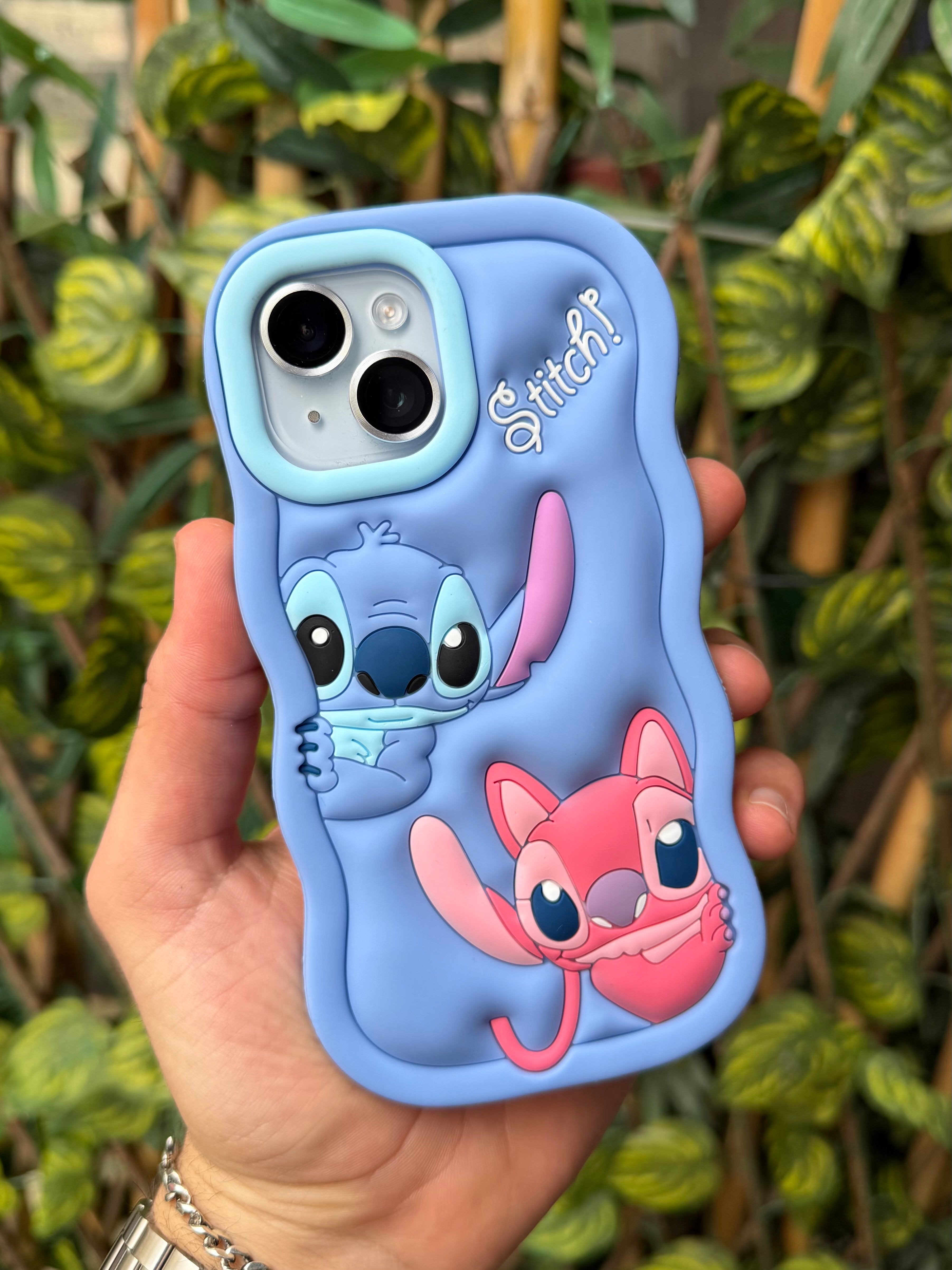 Stitch Kılıf Mavi Esnek Silikon