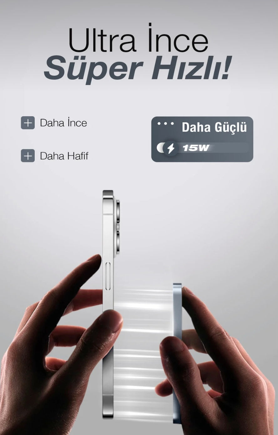 15 W SÜPER GÜÇ 5.000 MAH Taşınabilir Magsafe Powerbank