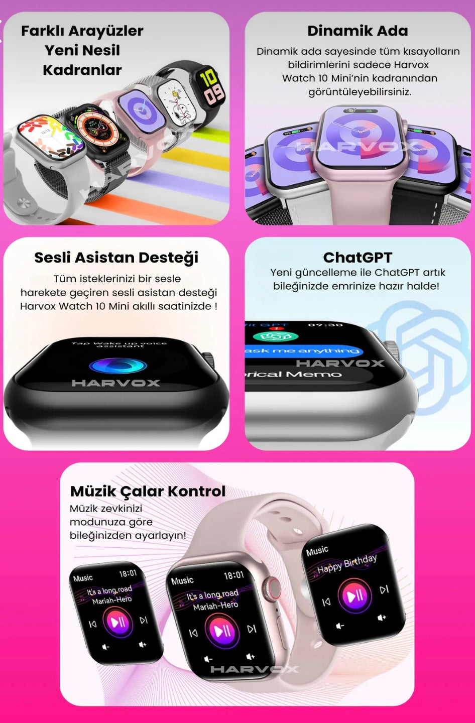 Harvox Watch 10 Mini Akıllı Saat