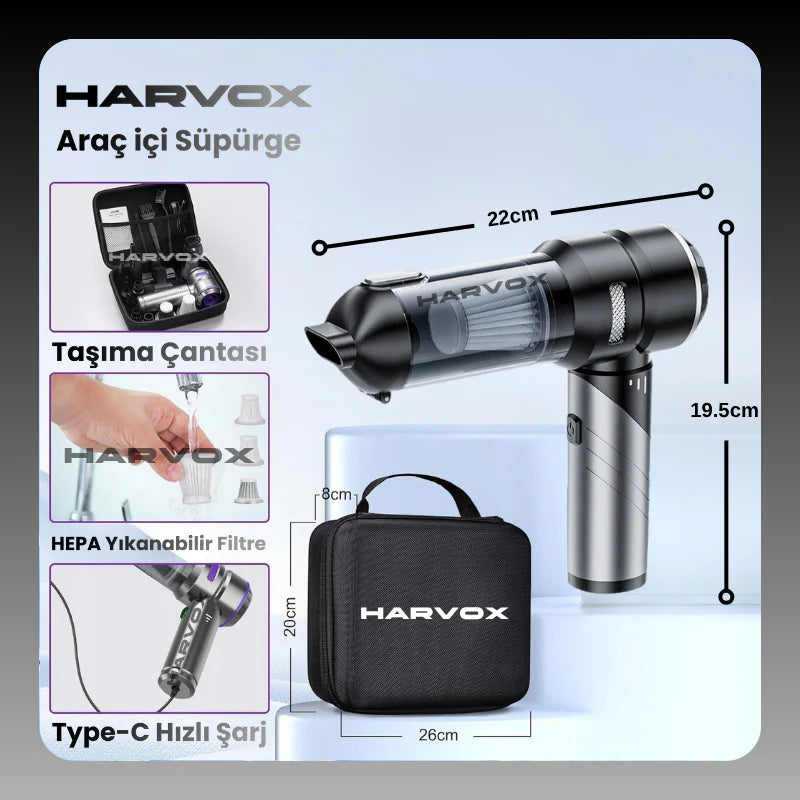 Harvox Araç İçi Süpürge 3 Kademeli