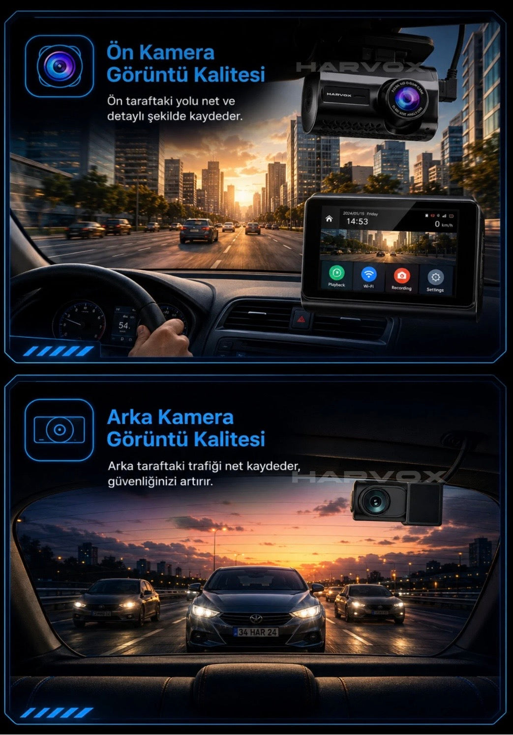 Harvox 2K Araç İçi Kamera