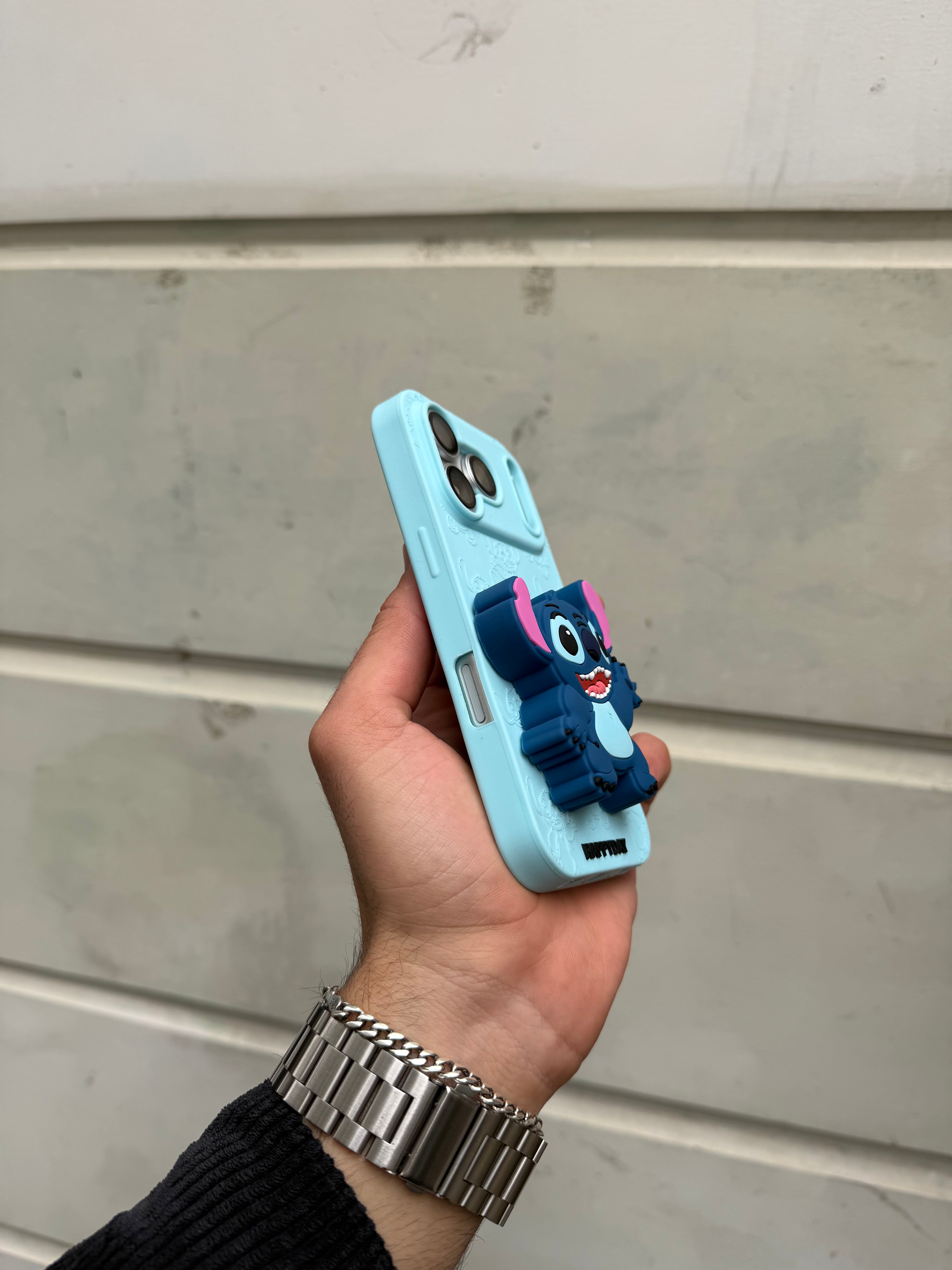 Stittch Mavi Kılıf Silikon Parmaklık Modelli
