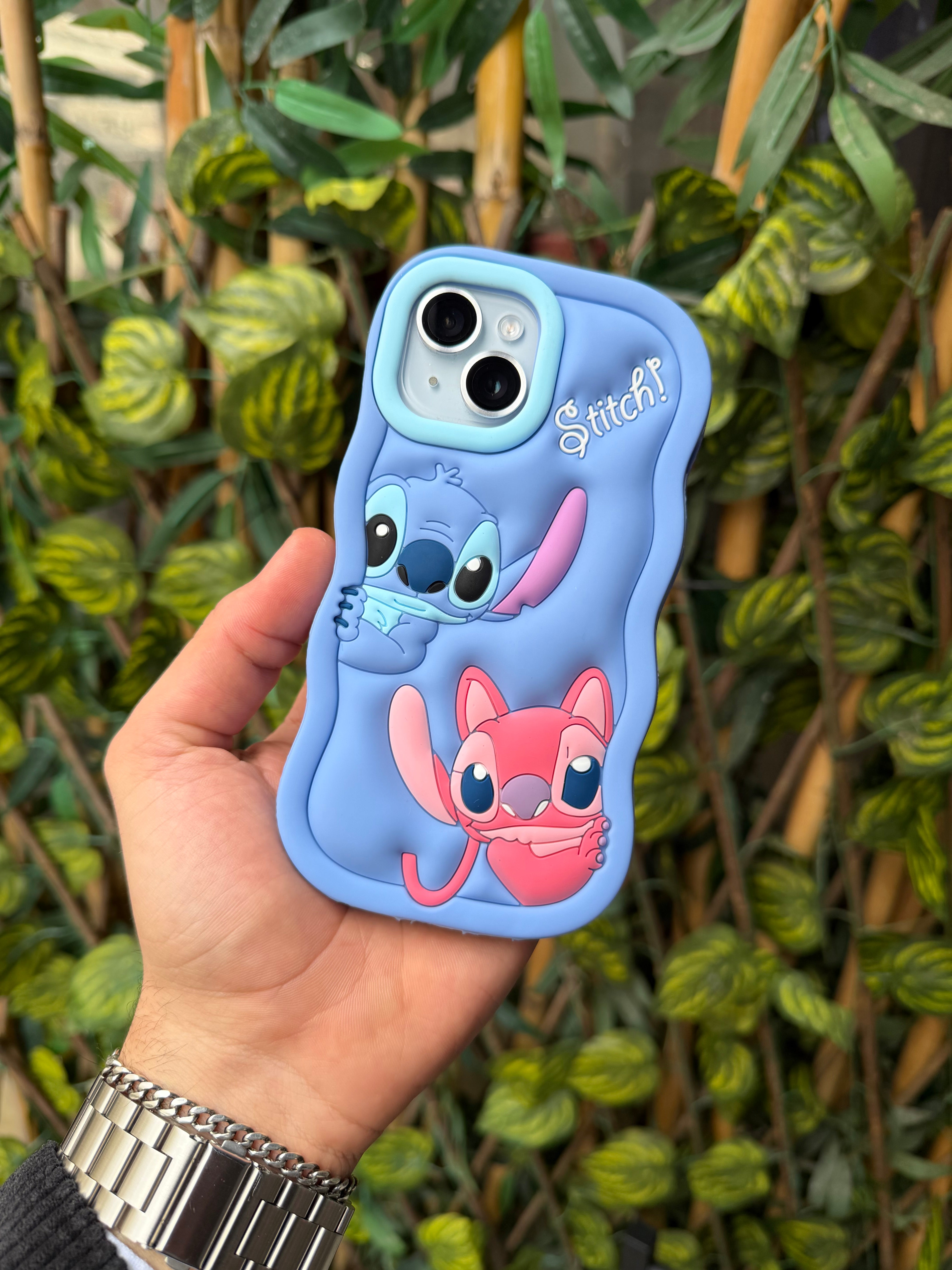 Stitch Kılıf Mavi Esnek Silikon