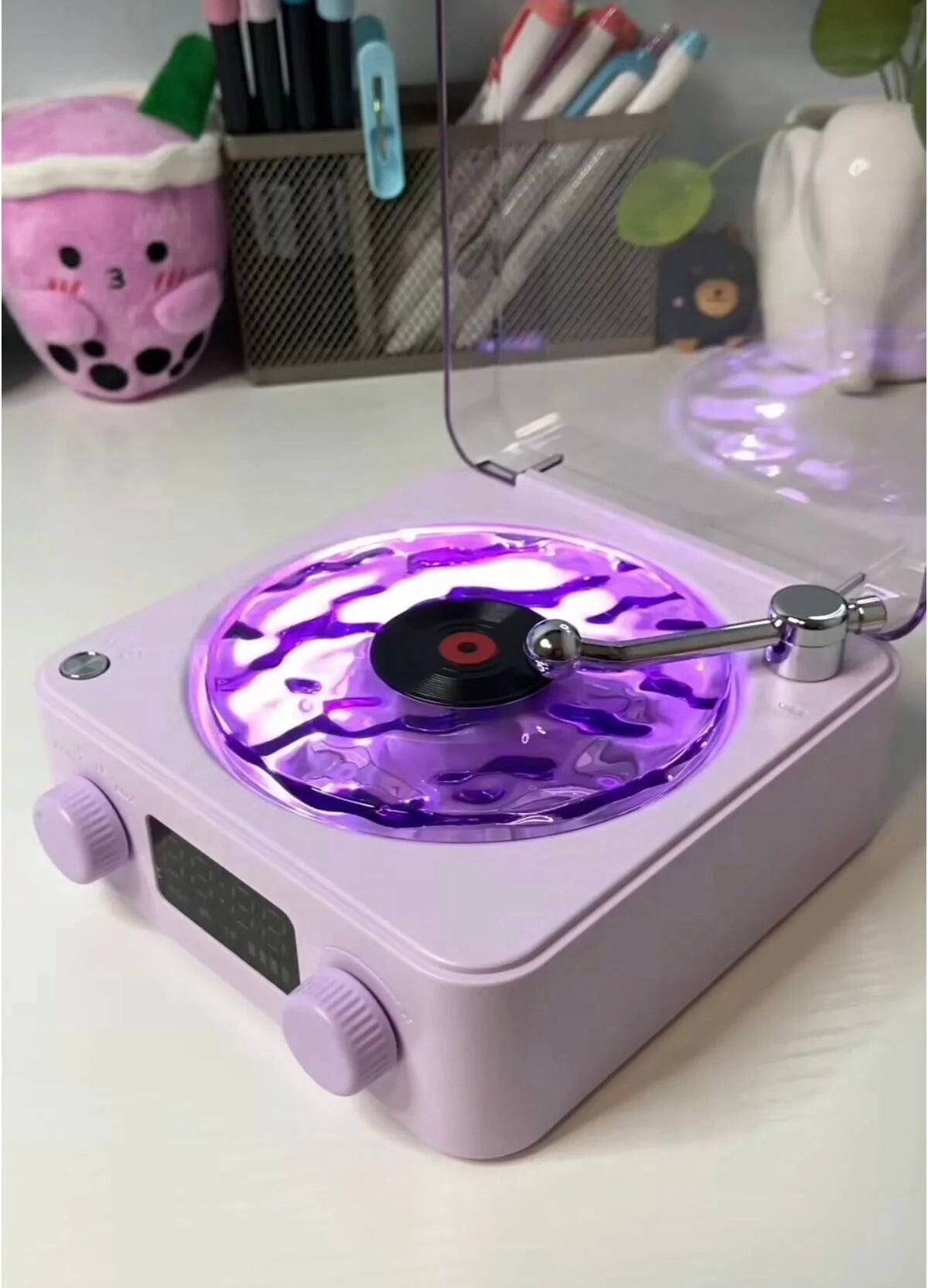 Nostaljik Plak Bluetooth Hoparlör Rgb Işıklı