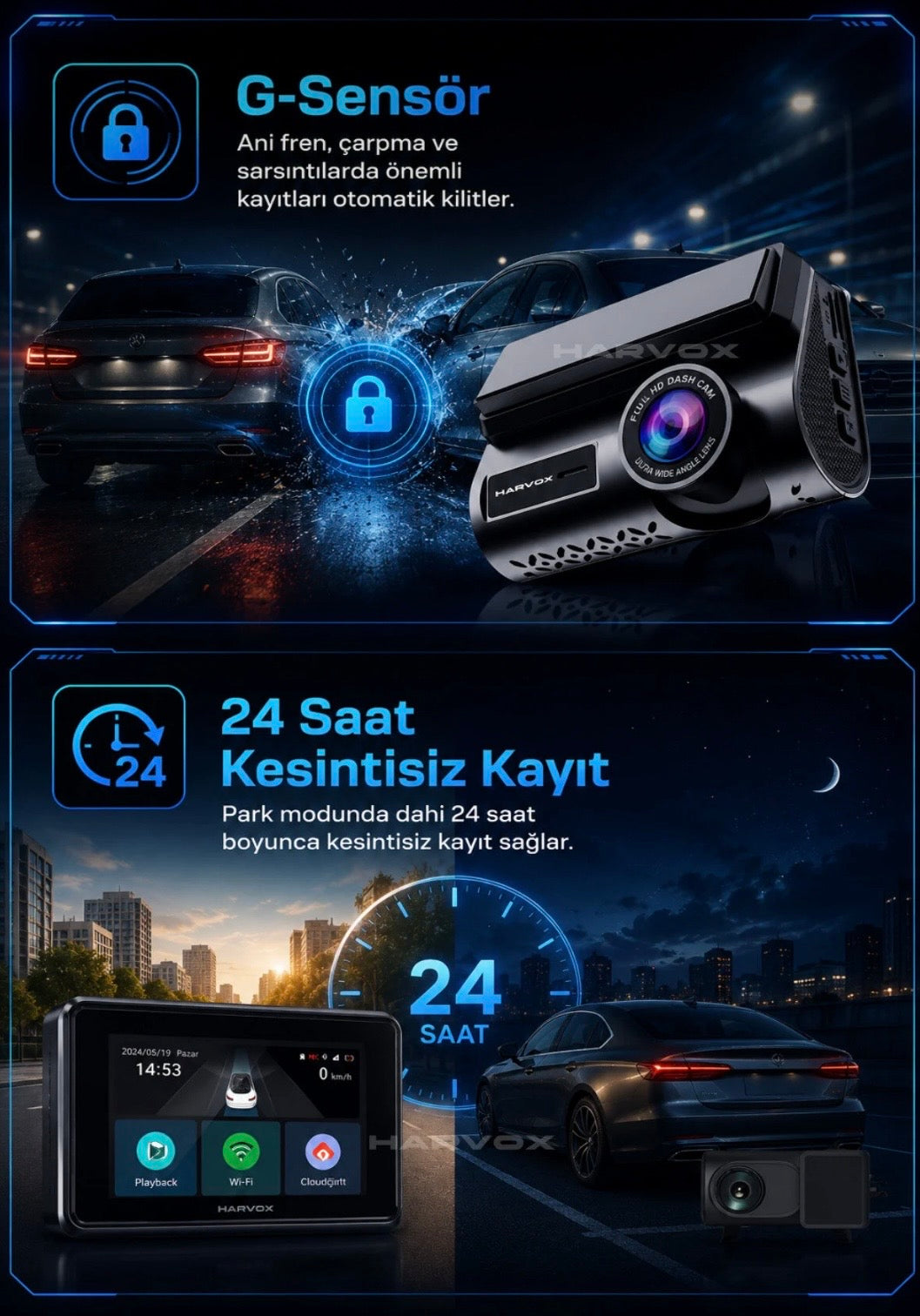 Harvox 2K Araç İçi Kamera