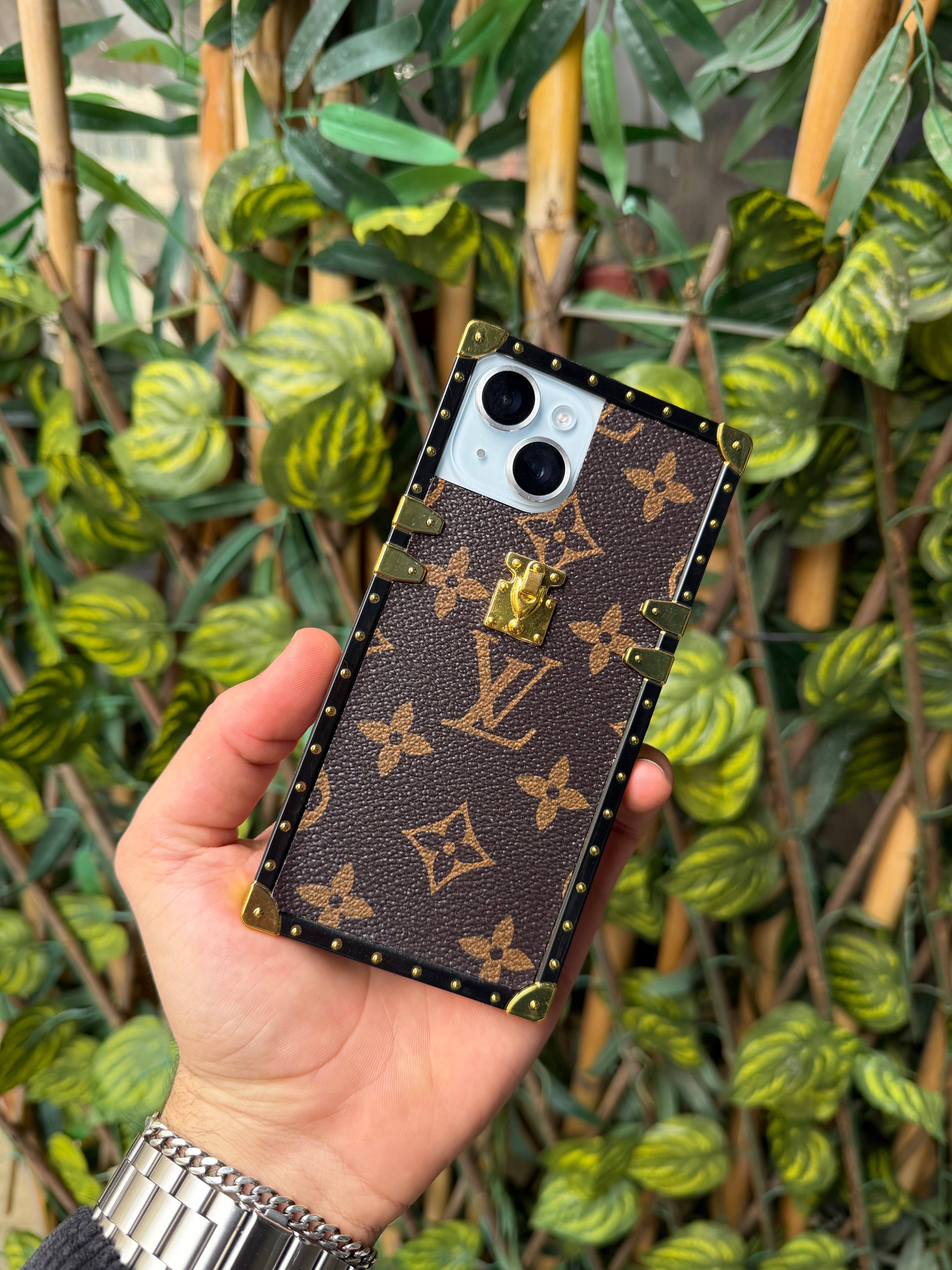 Louis Vuitton Tasarımlı Premium Deri Telefon Kılıfı