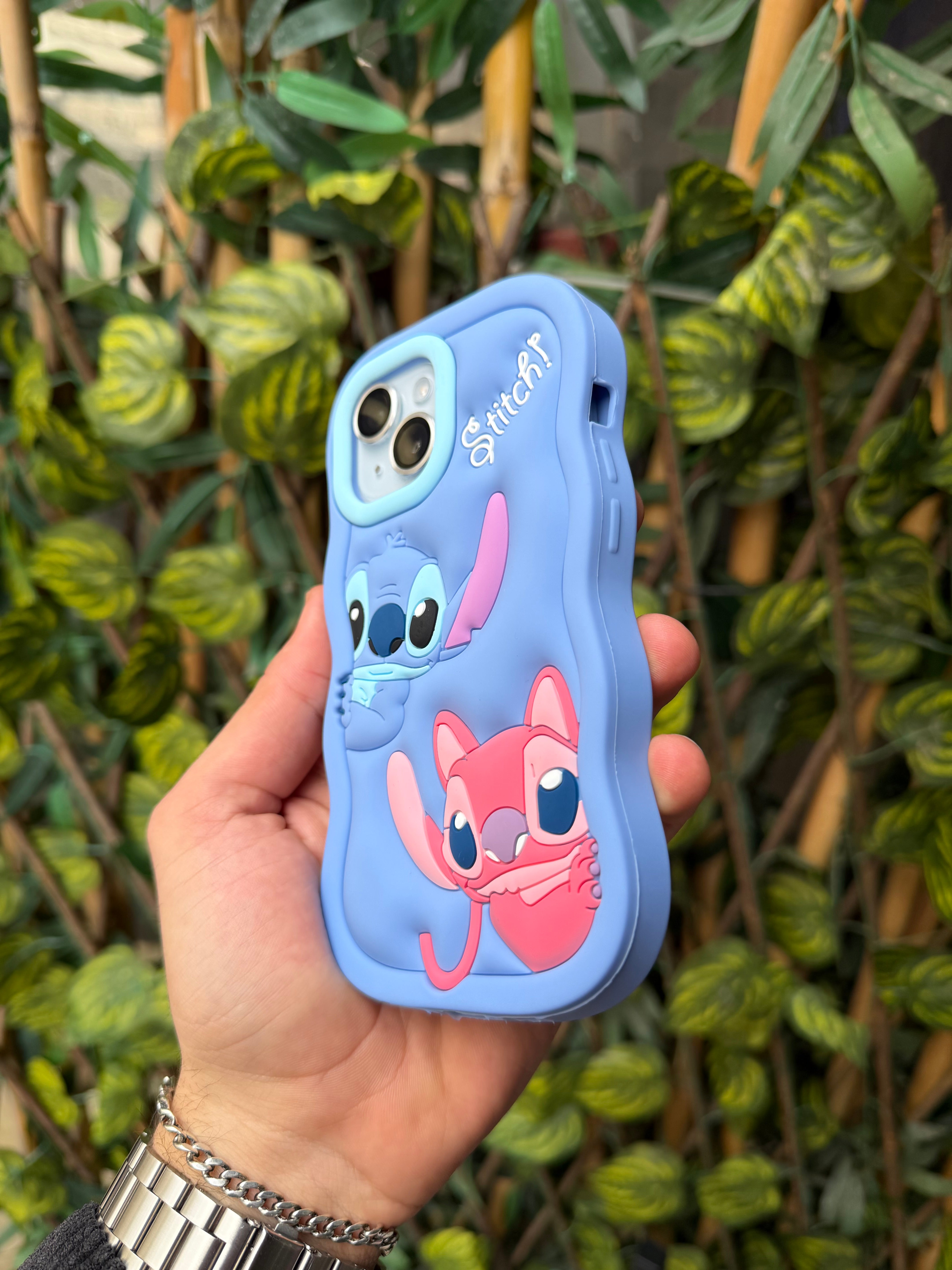 Stitch Kılıf Mavi Esnek Silikon